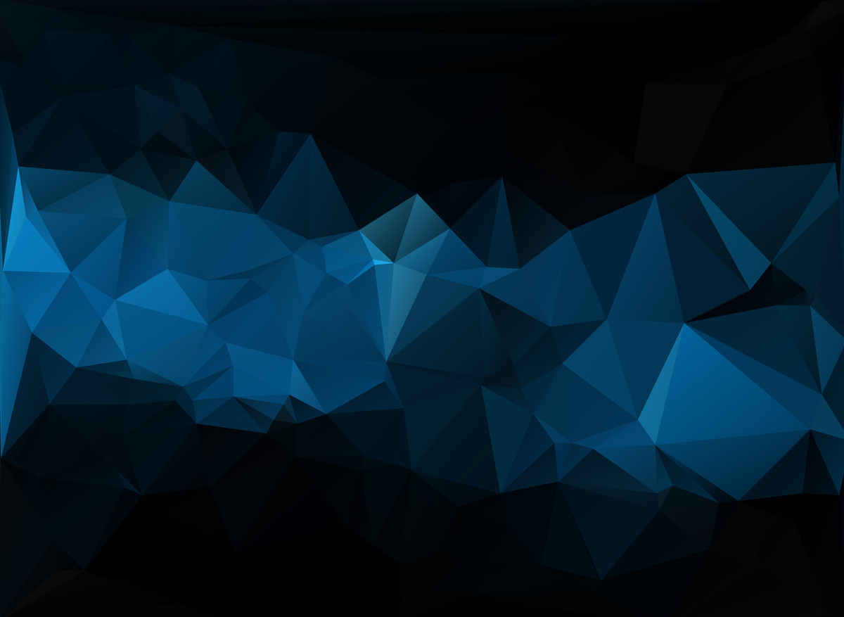 Stilvoll in blau getönte Dreiecke auf schwarzem Hintergrund